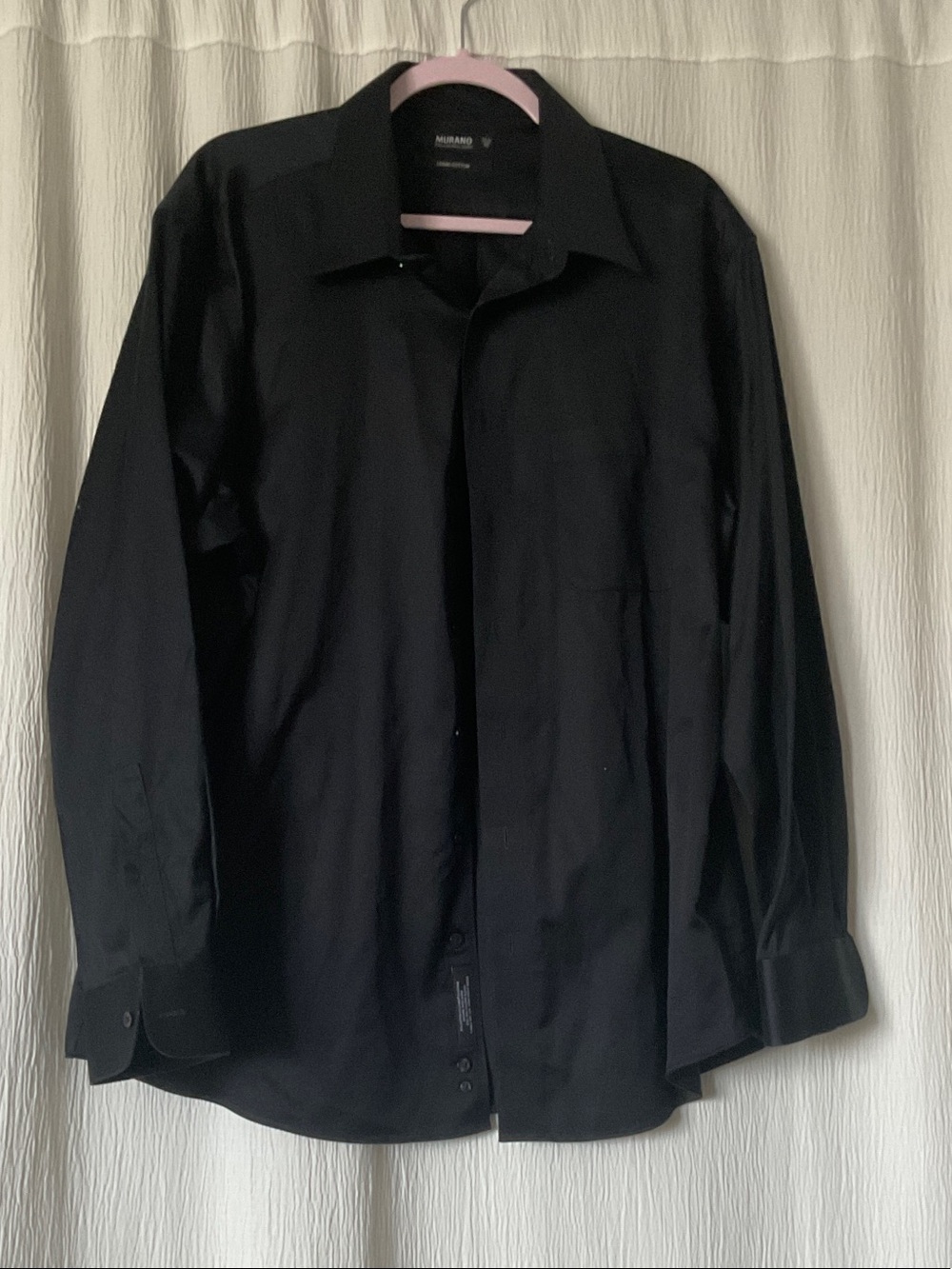 Murano Black Long-Sleeve Dress Shirt